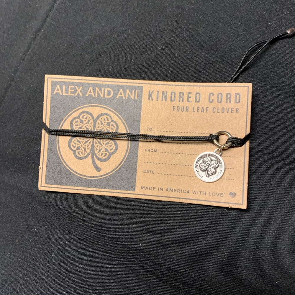 Four Leaf Clover Alex and Ani Cord Bracelet